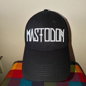 Mastodon Unisex Adult Logo Baseball Cap One Size Black/Sonic Silver